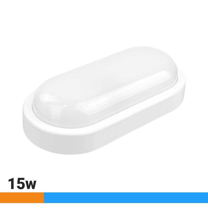 APLIQUE LED OVALADO EXTERIOR LUZ FRÍA 15W AIRMEC