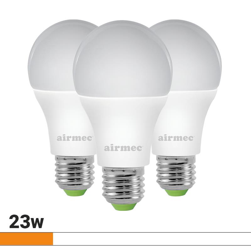 A70 23W LUZ BLANCA E27 PACK 3 BOMBILLAS LEDS AIRMEC