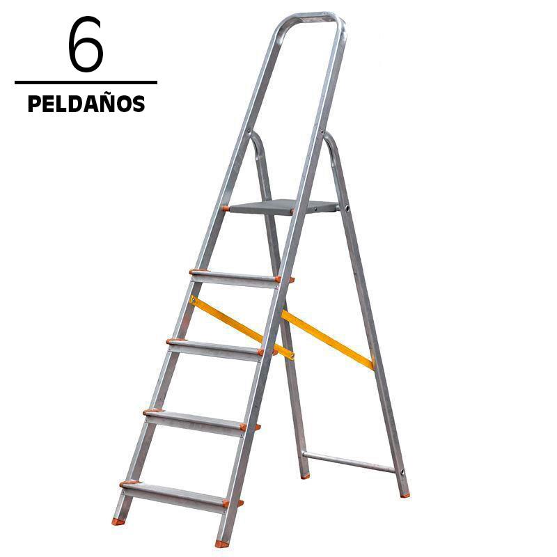 ESCALERA ALUMINIO CON CINTA 6 PELDAÑOS AIRMEC