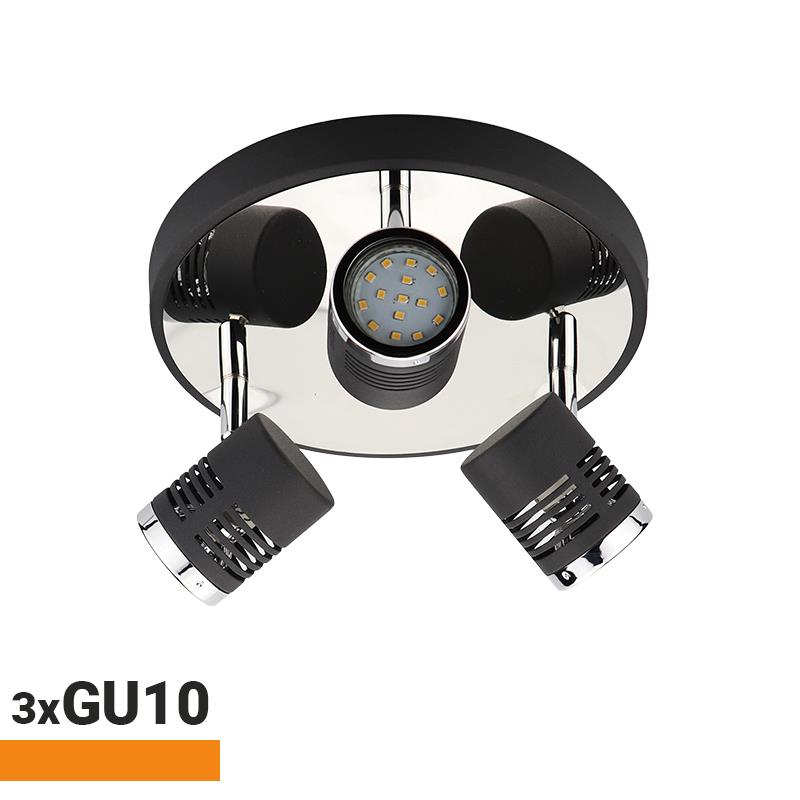 APLIQUE LED 3 FOCOS SERIE HUESCA 3XGU10 AIRMEC