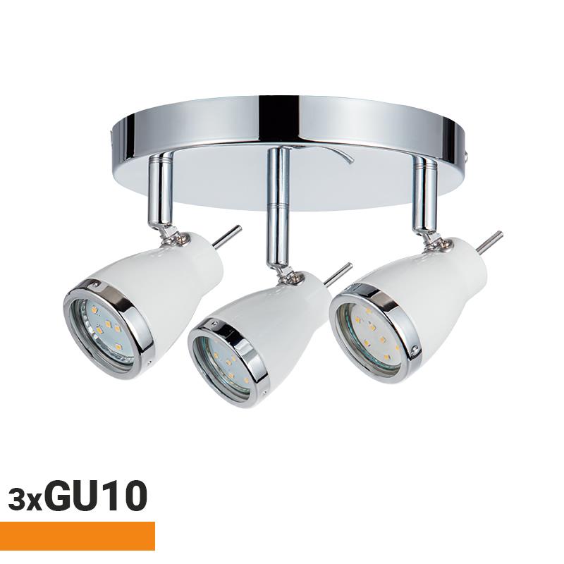 APLIQUE LED 3 FOCOS SERIE VALENCIA 3XGU10 AIRMEC