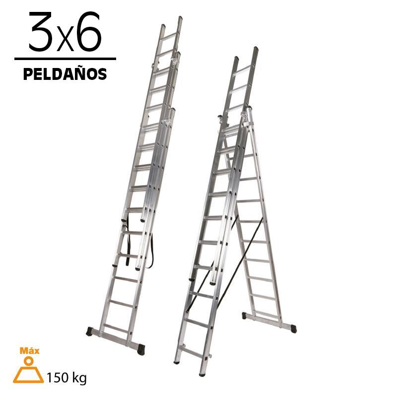 ESCALERA ALUMINIO 3 TRAMOS 3X6 AIRMEC