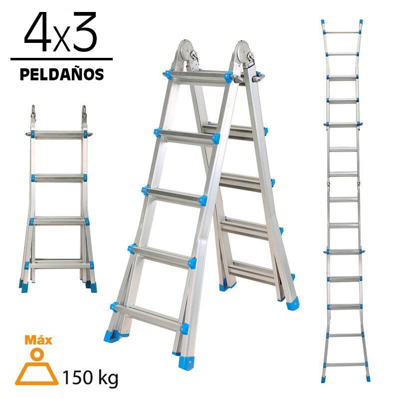 ESCALERA ALUMINIO MULTIPOSICION 4X3 AIRMEC