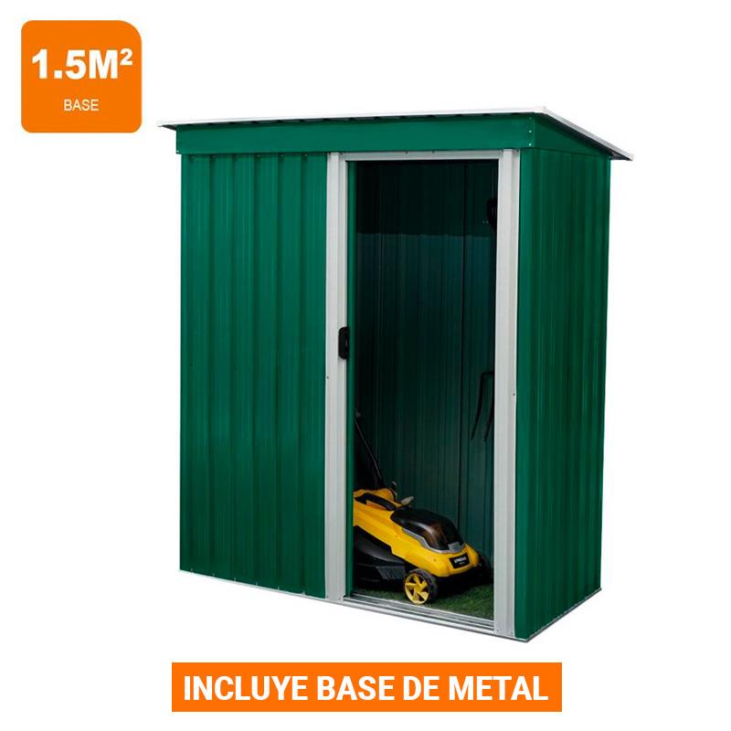 CASETA DE METAL CON PUERTA CORREDERA 1.5M2 89x163x182CM AIRMEC