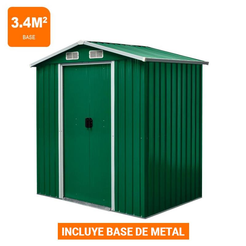 CASETA DE METAL CON PUERTAS CORREDERAS 3.4M2 174x194x200CM AIRMEC