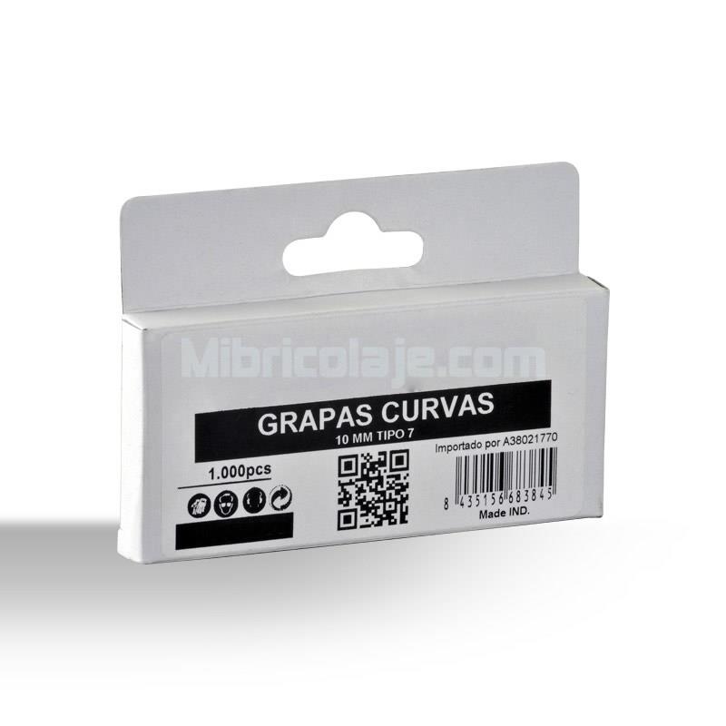 CAJA GRAPAS CURVA 10MM TIPO 7 1.000PCS