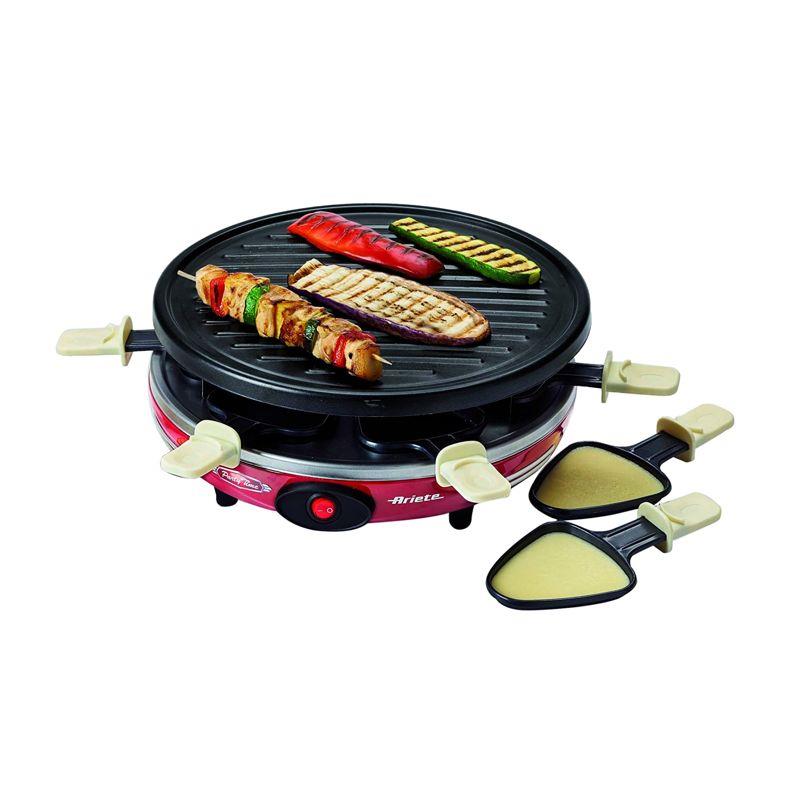 PLANCHA DE ASAR 800W CIRCULAR CON RACLETTE 6 UNID ARIETE