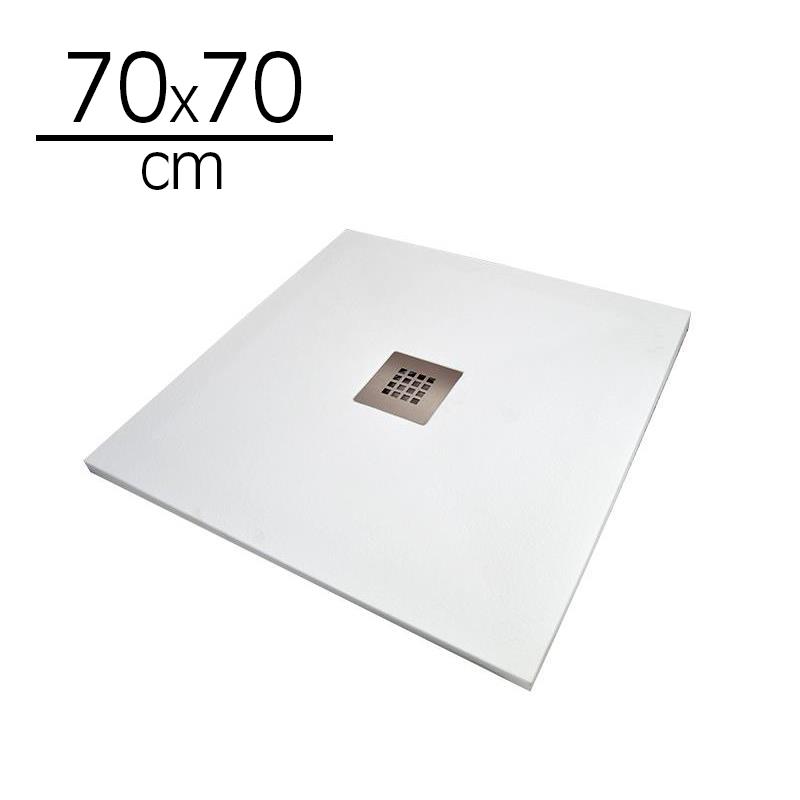 PLATO DUCHA 700X700X35 CARGA M BLANCO CUADR BENOTTI