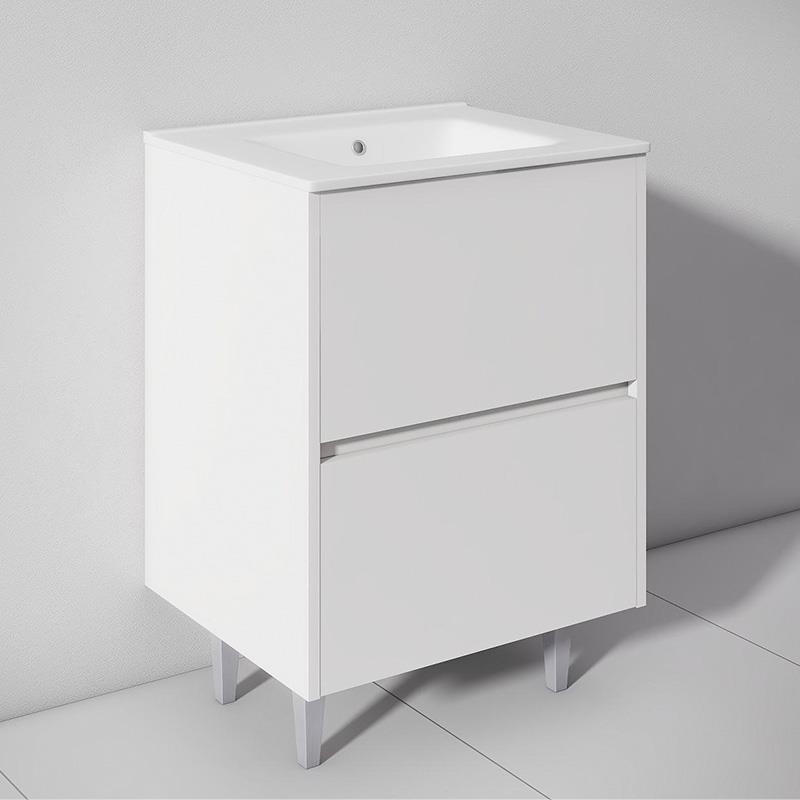 MUEBLE BAÑO BLANCO SERIE OPORTO 60X46X85CM BENOTTI