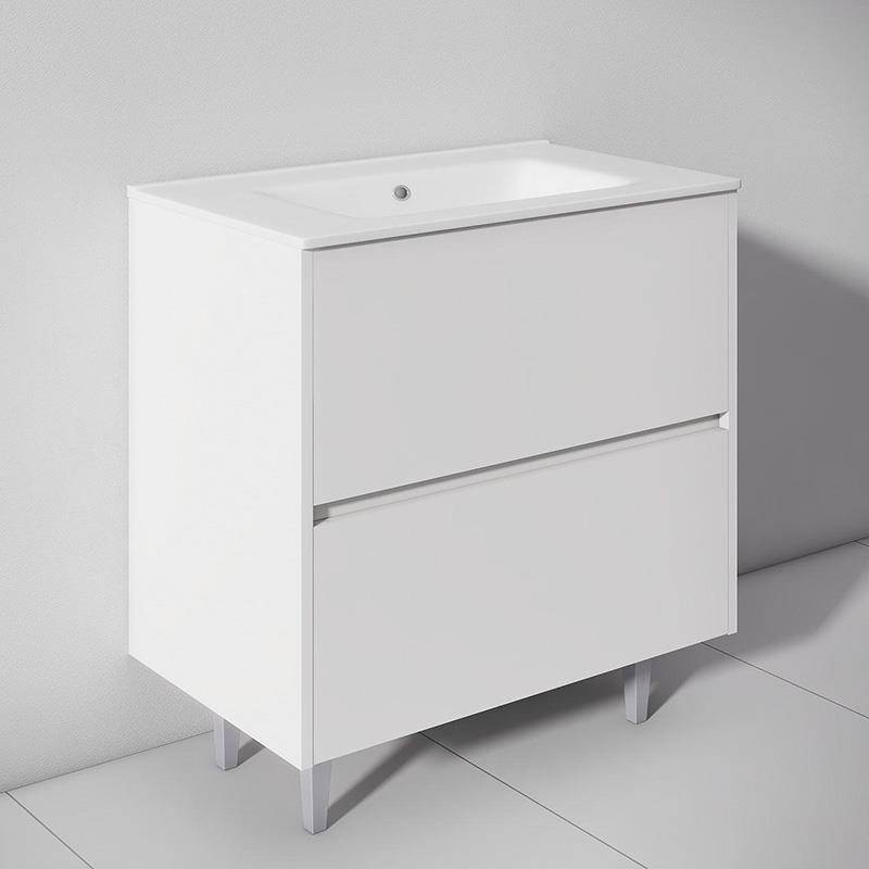 MUEBLE BAÑO BLANCO SERIE OPORTO 80X46X85CM BENOTTI