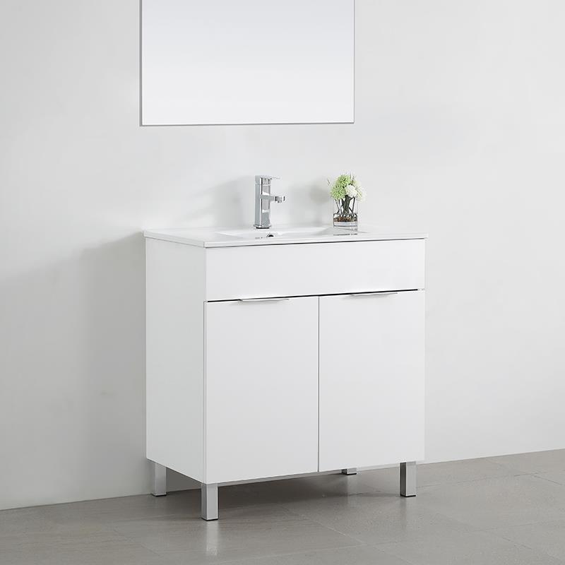 MUEBLE BAÑO BLANCO SERIE MINERVA 80X46X85CM BENOTTI