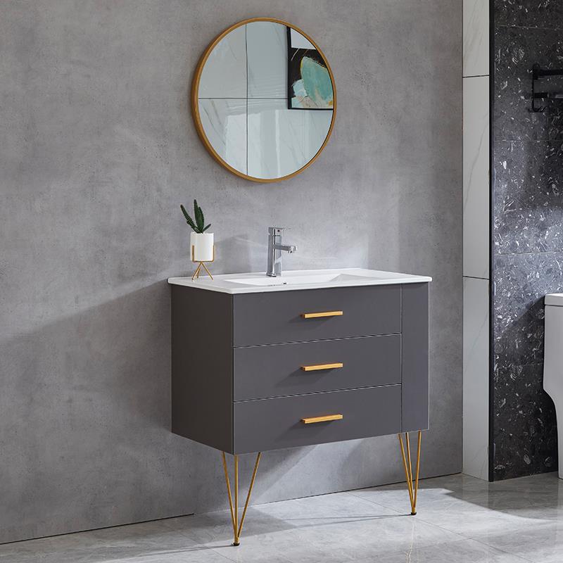 MUEBLE BAÑO GRIS SERIE TELLUS 80X46X85CM BENOTTI