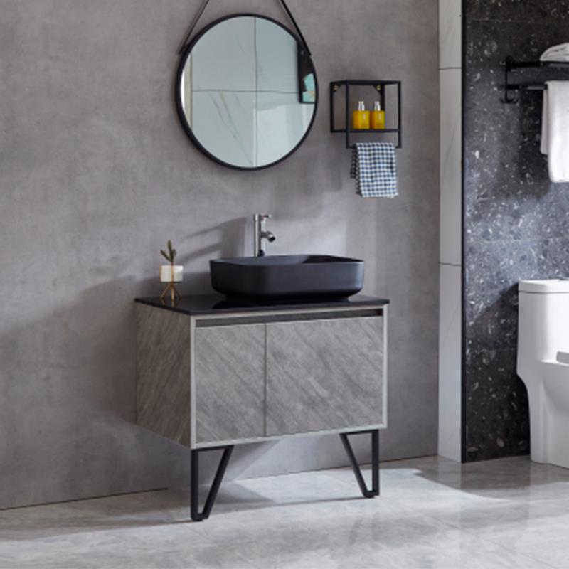 MUEBLE BAÑO GRIS SERIE FLORA 100X50X85CM BENOTTI