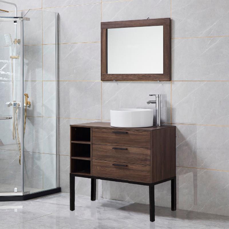 MUEBLE BAÑO WENGUE SERIE FIDES 100X46X90CM BENOTTI