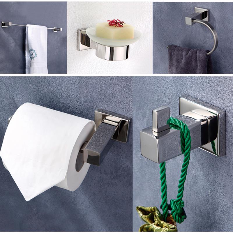 ACCESORIOS DE BAÑO SERIE CRETA 5PIEZAS NIQUEL BENOTTI