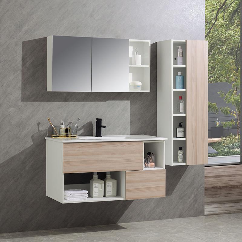 MUEBLE BAÑO SERIE GARDENIA GABINETE 100X46X54CM ESPEJO 100X50X15CM BENOTTI