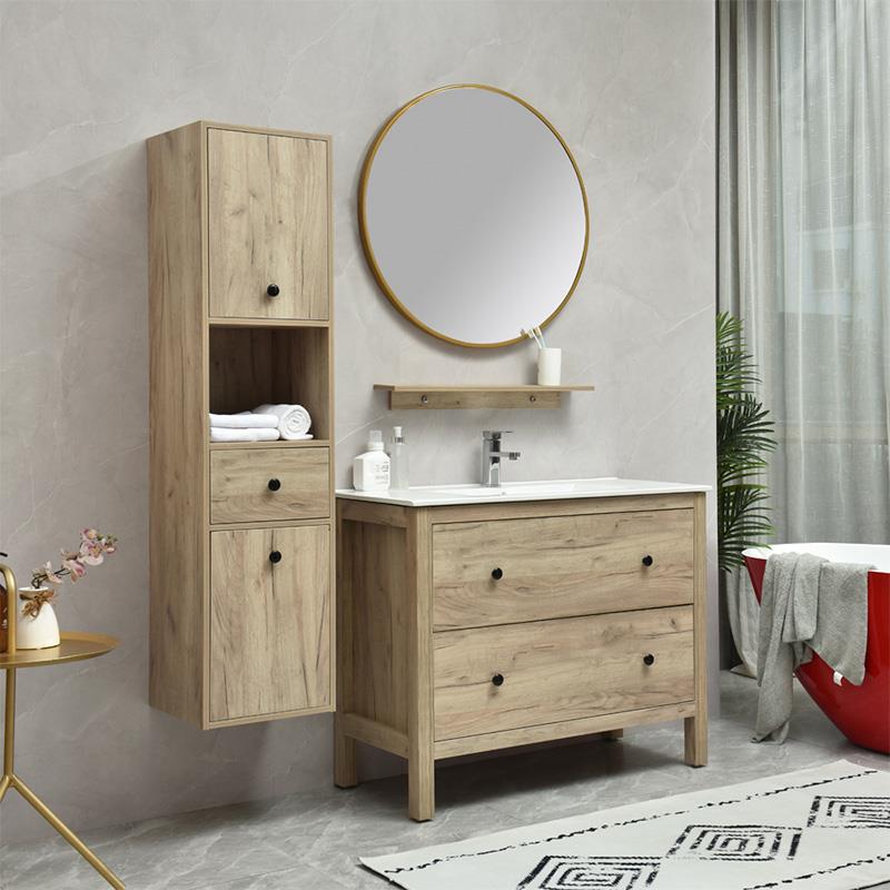 MUEBLE BAÑO SERIE LIRIO GABINETE 100X48X82CM ESPEJO 75X75CM BENOTTI