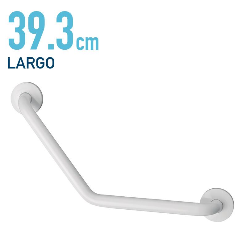 ASA DE BAÑO ANGULAR BLANCA INOX 304 2.5X39.3CM BENOTTI