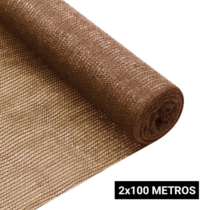 MALLA DE SOMBREO MARRON 2X100 MTS DONNA GARDEN