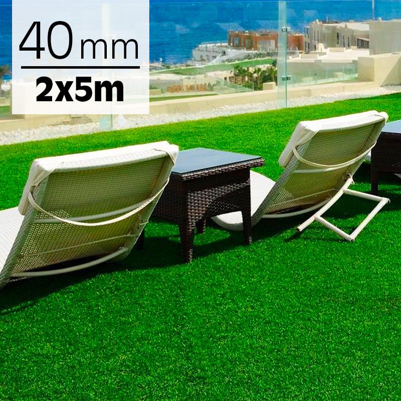 CESPED ARTIFICIAL 40MM 2X5 MTS SERIE GREEN DONNA GARDEN