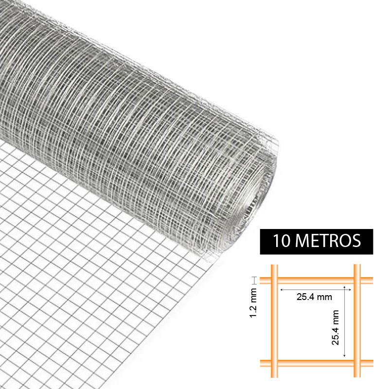 TELA METÁLICA GALV 25.4X25.4X1.2MM 1X10M DONNA GARDEN