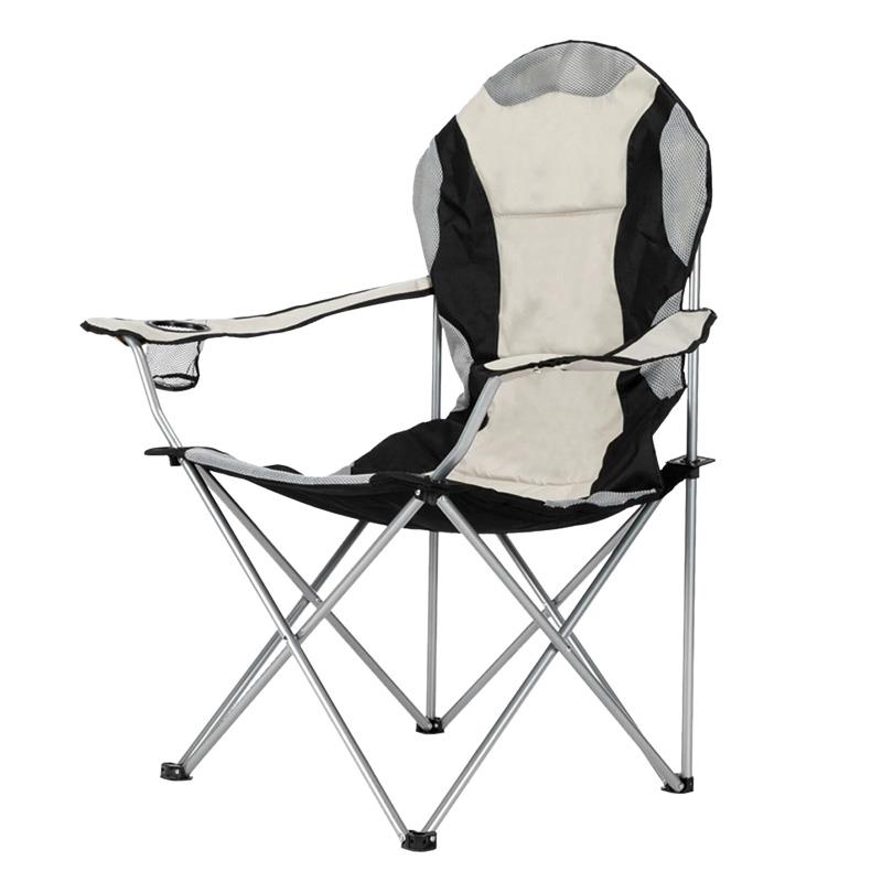 SILLA DE CAMPING PLEGABLE DONNA GARDEN GRIS-BEIGE