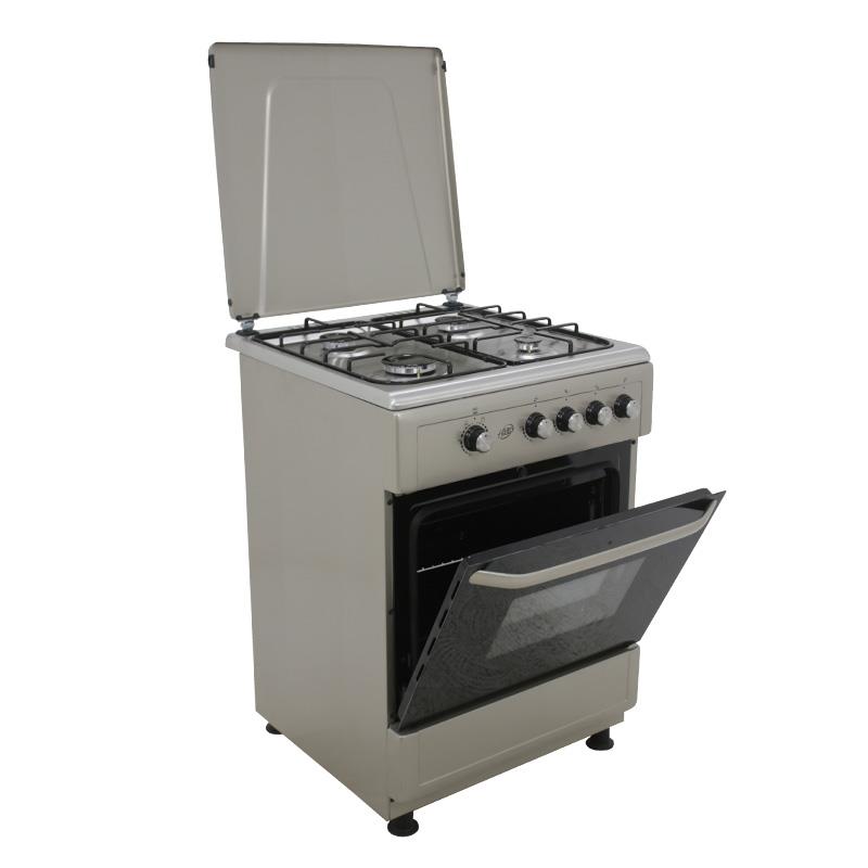 COCINA GAS + HORNO GRILL GRIS 4 FUEGOS 60CM LARRYHOUSE