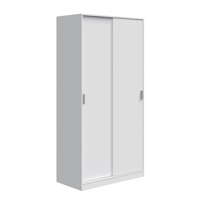 ARMARIO 2P CORREDERAS 200X100X50CM BLANCO SOFT MOMI