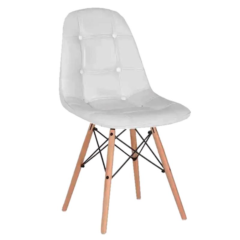 SILLA ESTILO NÓRDICO 45X53X79CM BLANCA SERIE VISBY MOMI