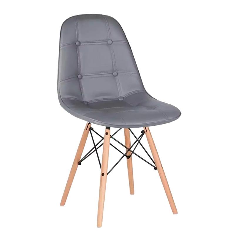 SILLA ESTILO NÓRDICO 45X53X79CM GRIS SERIE VISBY MOMI