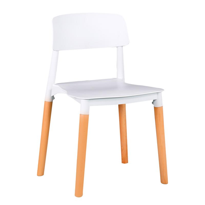 SILLA ESTILO NÓRDICO 43X43X76CM BLANCA SERIE REINE MOMI