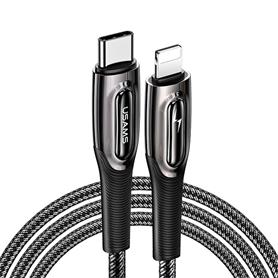 CABLE TIPO C TO LIGHTNING 1.2 METROS NEGRO USAMS