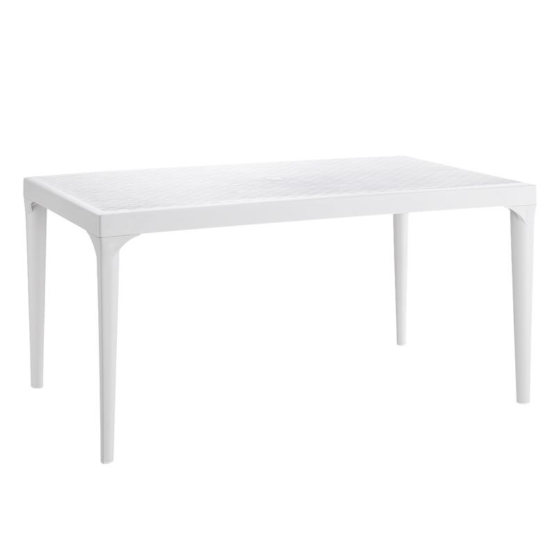 MESA RESINA 150X74X90CM SERIE OSLO BLANCA BICA