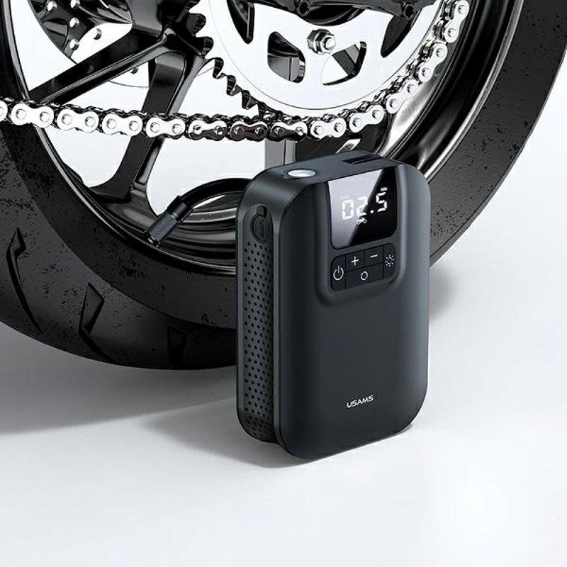 COMPRESOR MINI DE AIRE PARA COCHES 5000MAH NEGRO USAMS