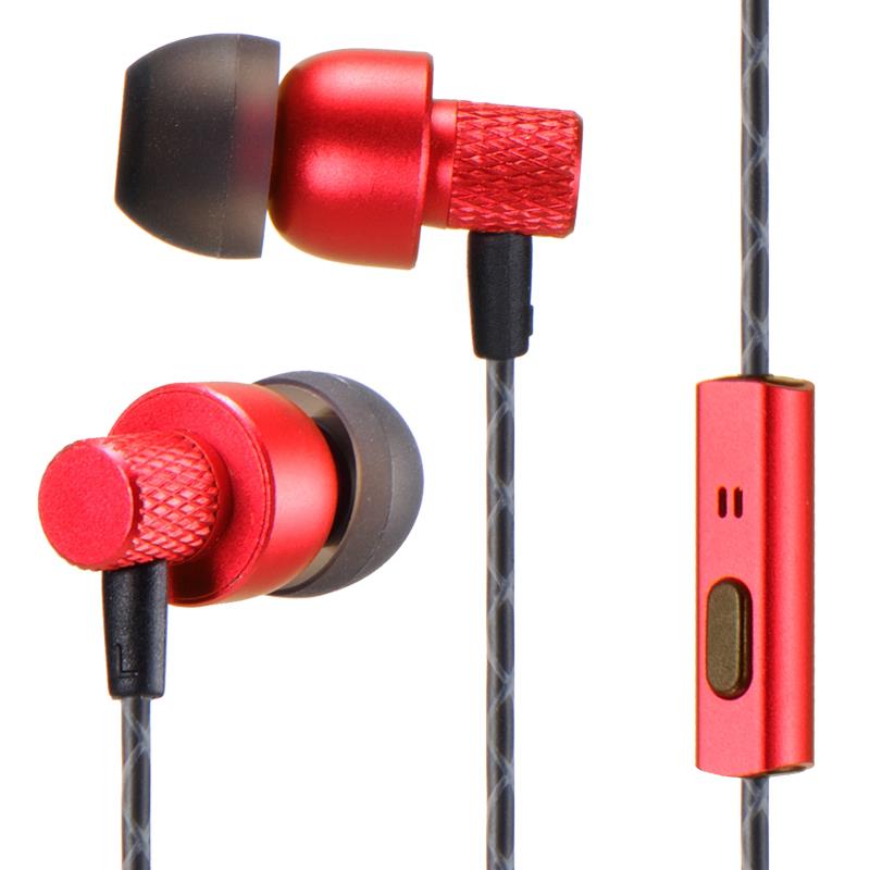 AURICULARES SERIE METAL COLOR ROJO VOLTEN