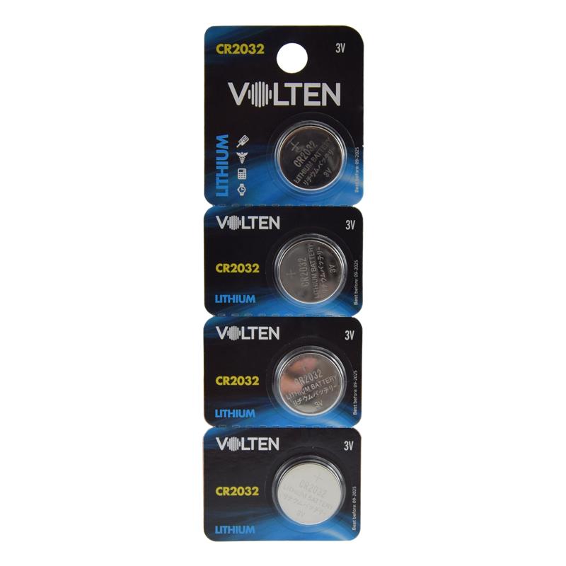 BLISTER 4 PCS PILAS LITIO CR2032 VOLTEN