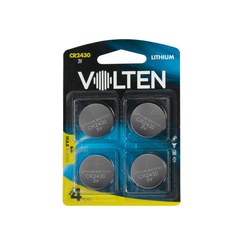 BLISTER 4 PCS PILAS LITIO CR2430 VOLTEN