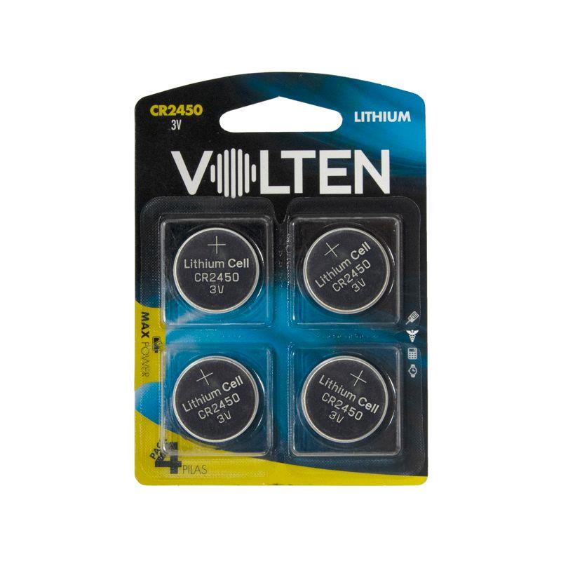 BLISTER 4 PCS PILAS LITIO CR2450 VOLTEN