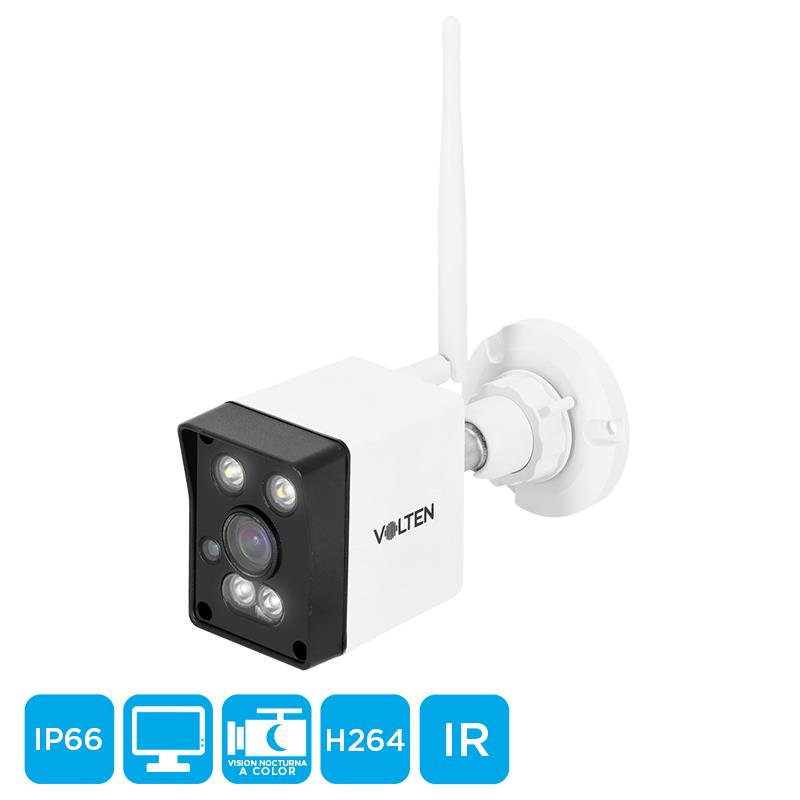 CÁMARA DE SEGURIDAD TIPO BULLET ALARMA 3MP AUDIO PROYECTOR VOLTEN