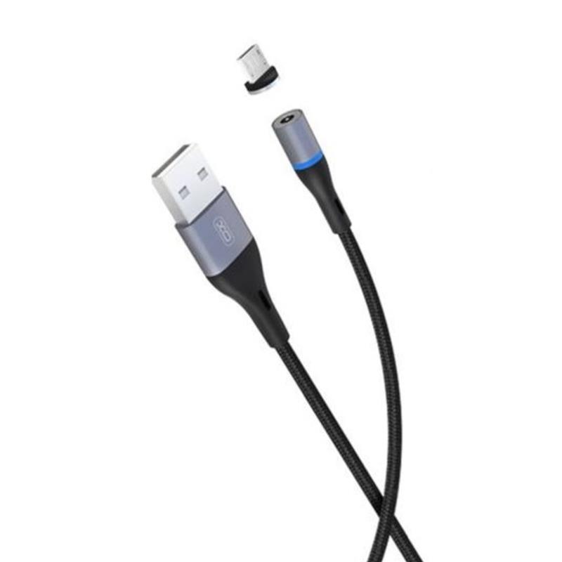 CABLE MAGNETICO MICRO USB ALUMINIO 1METRO 2A LED XO