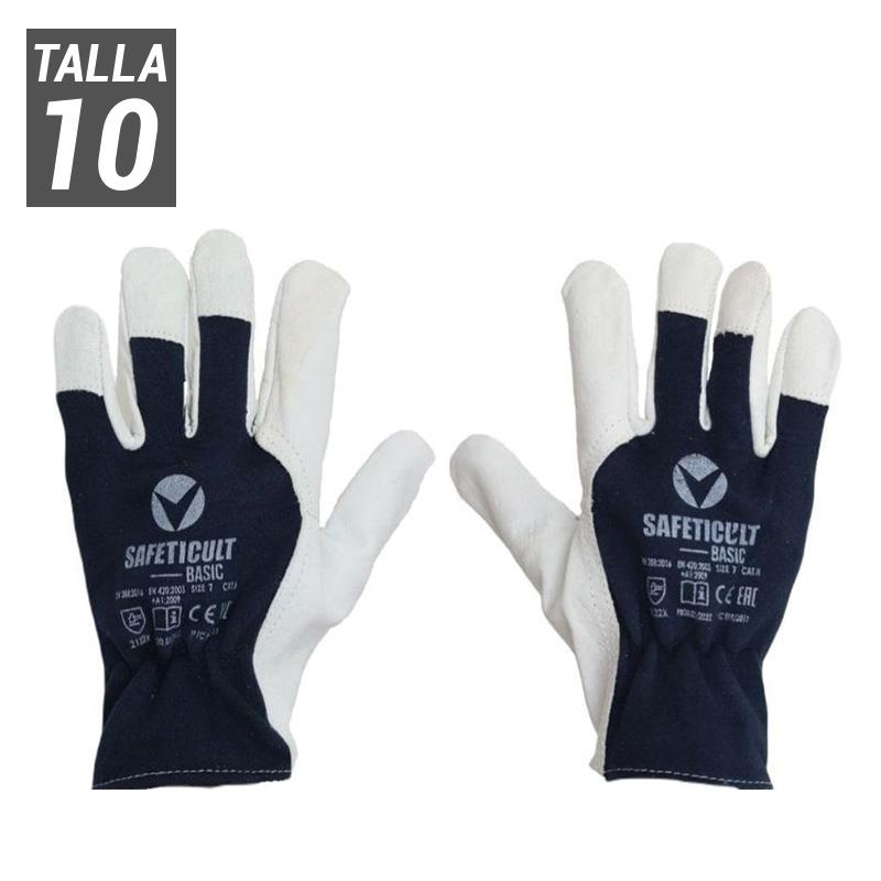 GUANTES DE TRABAJO SAFETYCULT BASIC TALLA 10 GRIS