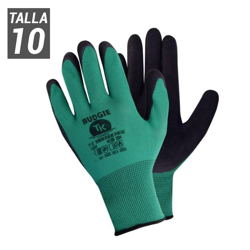 GUANTES DE TRABAJO BUDGIE TALLA 10 VERDE