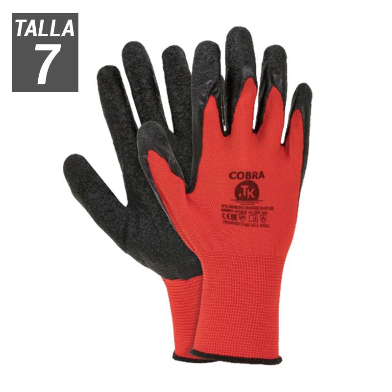 GUANTES DE TRABAJO COBRA TALLA 7 ROJO