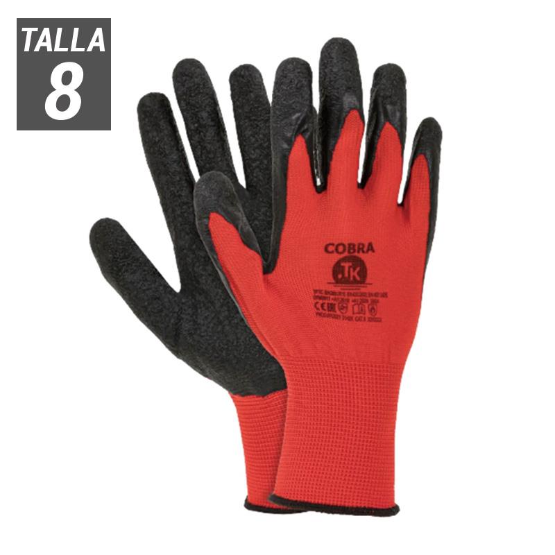 GUANTES DE TRABAJO COBRA TALLA 8 ROJO