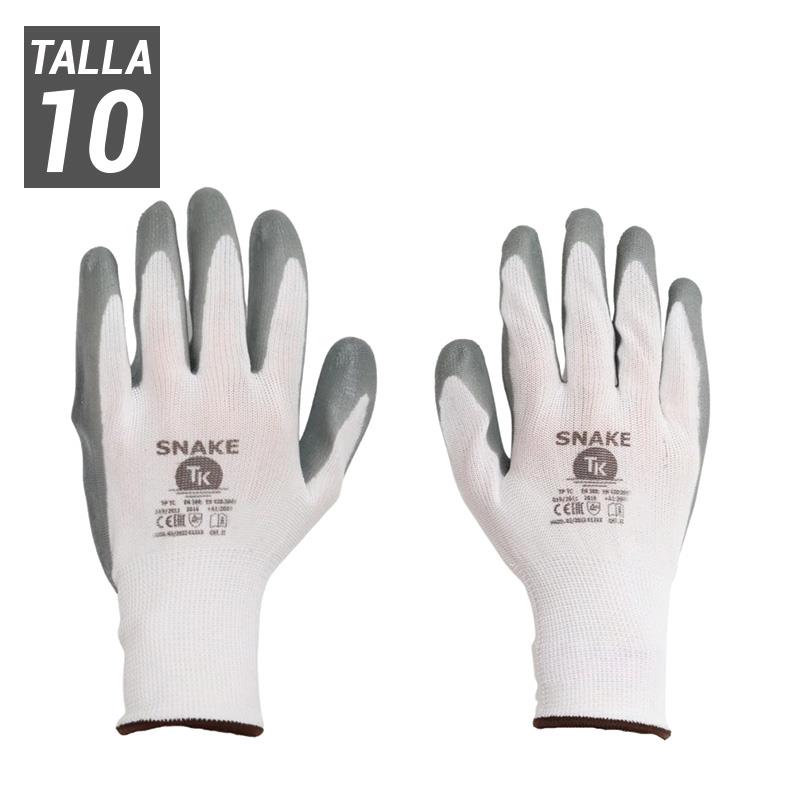 GUANTES DE TRABAJO SNAKE TALLA 10 BLANCO