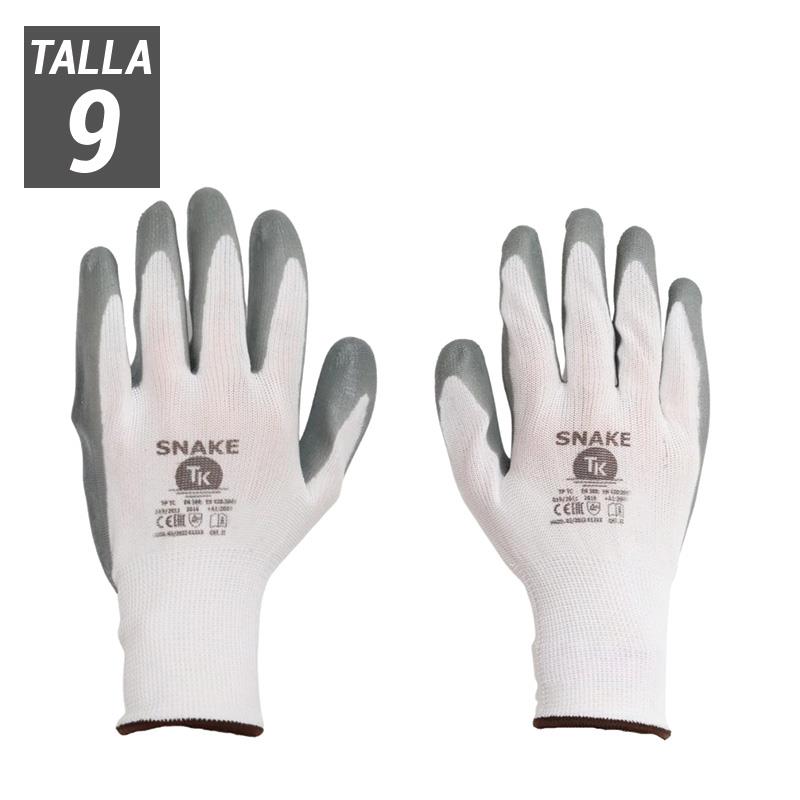 GUANTES DE TRABAJO SNAKE TALLA 9 BLANCO