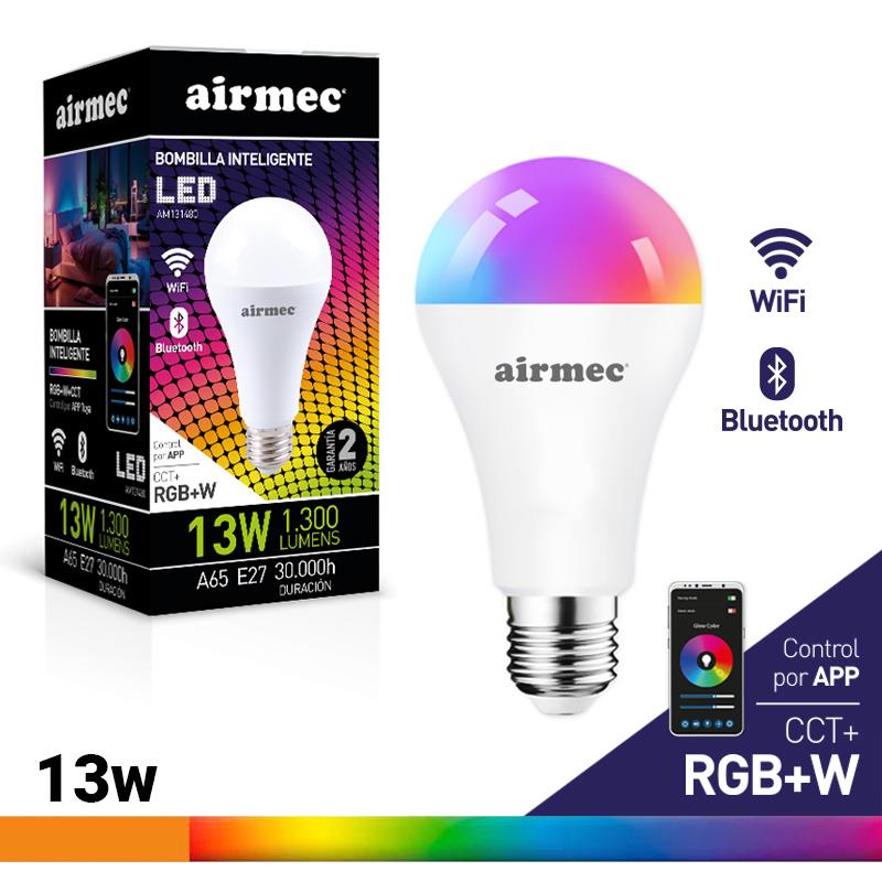 BOMBILLA LED INTELIGENTE RGB AIRMEC A65 13W