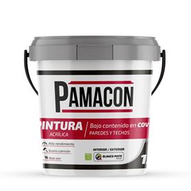 PINTURA ACRILICA INTERIOR /EXTERIOR 15 LITROS BLANCO MATE PAMACON