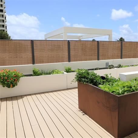 Malla de sombreo ocultación marrón 4 x 50 metros, ocultación 85%, para  jardines, terrazas y delimitación parcela