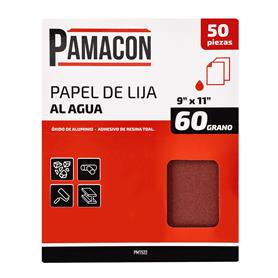 PAPEL DE LIJA AL AGUA 50 PCS GR60 PAMACON